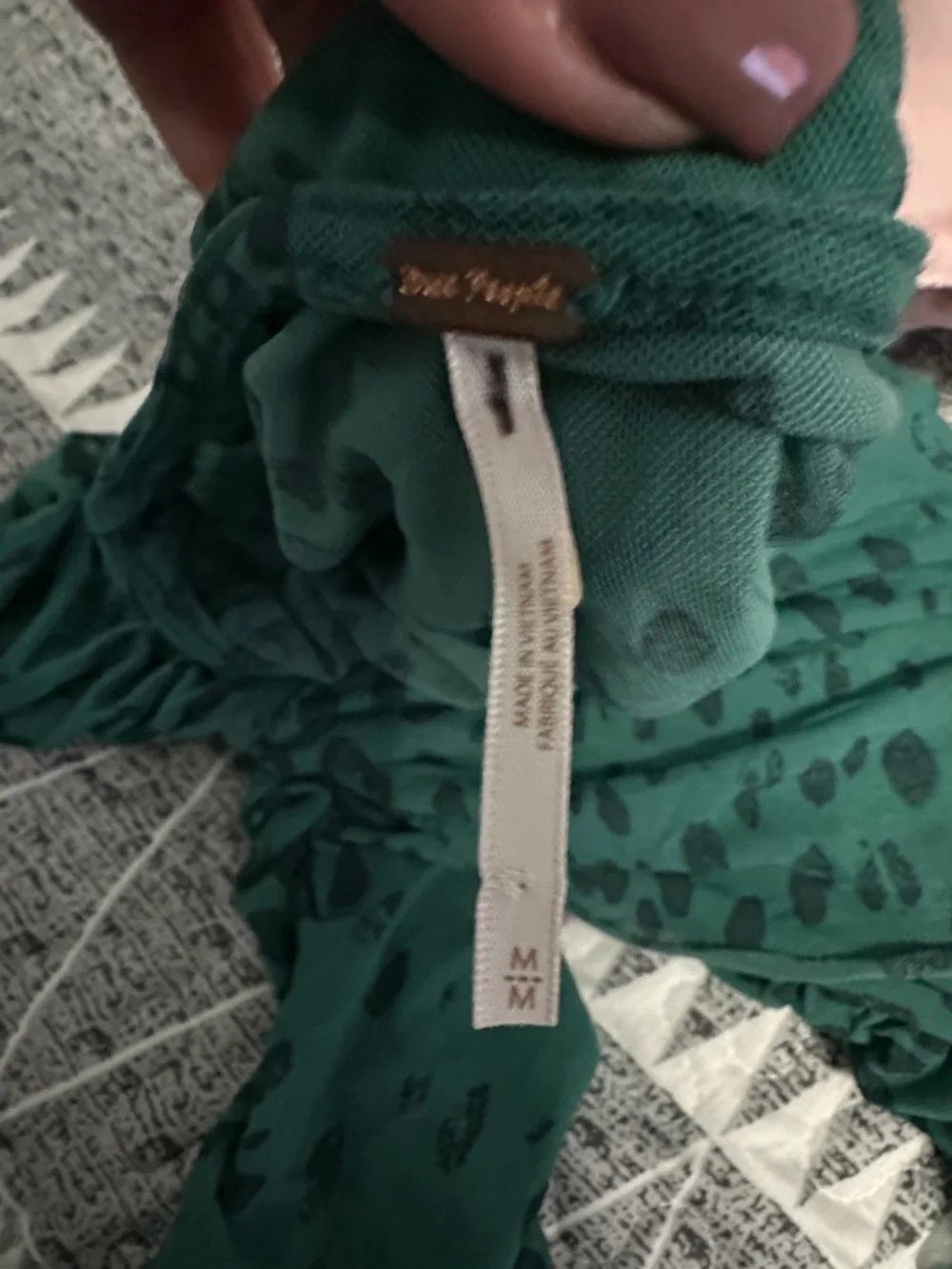 Free People Katana Mini Dress Green Mesh Ruched Bodycon Size M Fairycore - Picture 9 of 10